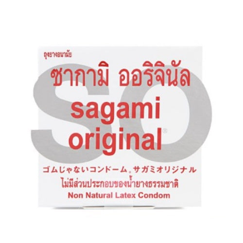 SAGAMI ไซซ์ M ถุงยางอนามัย ซากามิ ออรจินัล 002 ขนาด 52 มม. 6 ชิ้น ขนาด (หลังกล่องระบุไซส์ 55 จะเท่ากับ 52 มม.ของไทย)