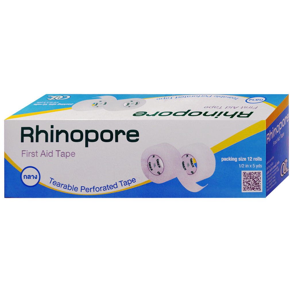 Rhinopore First Aid Tape (1 box 12 roll) 1/2"x5y