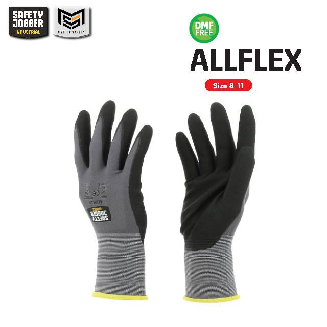 Rich Healthcare x Safety Jogger ALLFLEX ถุงมือเซฟตี้ ทนต่อน้ำมัน และความร้อนได้ดี ระบายอากาศดี ได้มาตรฐานสากล