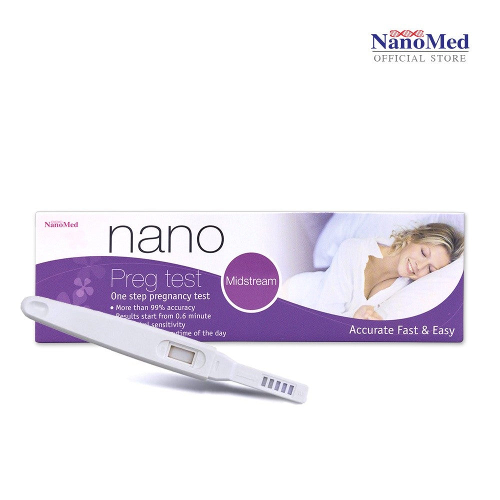 Nano Pregnancy Test ชุดตรวจการตั้งครรภ์ ตรวจท้องได้แม่นยำ 99% รู้ผลไวภายใน 40 วินาที (ไม่ระบุชื่อสินค้า)