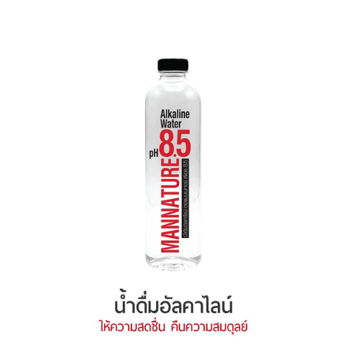 น้ำด่าง อัลคาไลน์ แมนเนเจอร์ ขนาด 500 มล. แพ็ค 12 ขวด Alkaline Water Mannature PH8.5