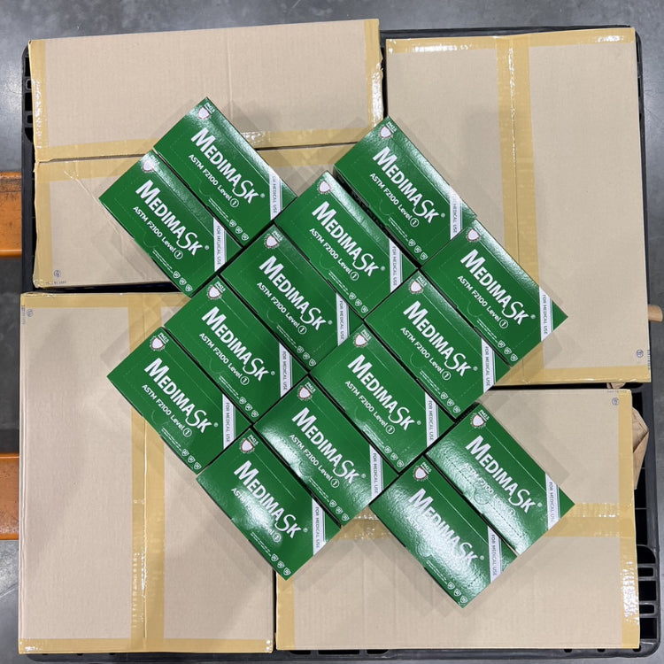 Medimask SK หน้ากากอนามัย 3ชั้น 50ชิ้น ต่อกล่อง พร้อมส่ง เกรดการแพทย์ ใช้ในโรงพยาบาล mask 50pcs (green)