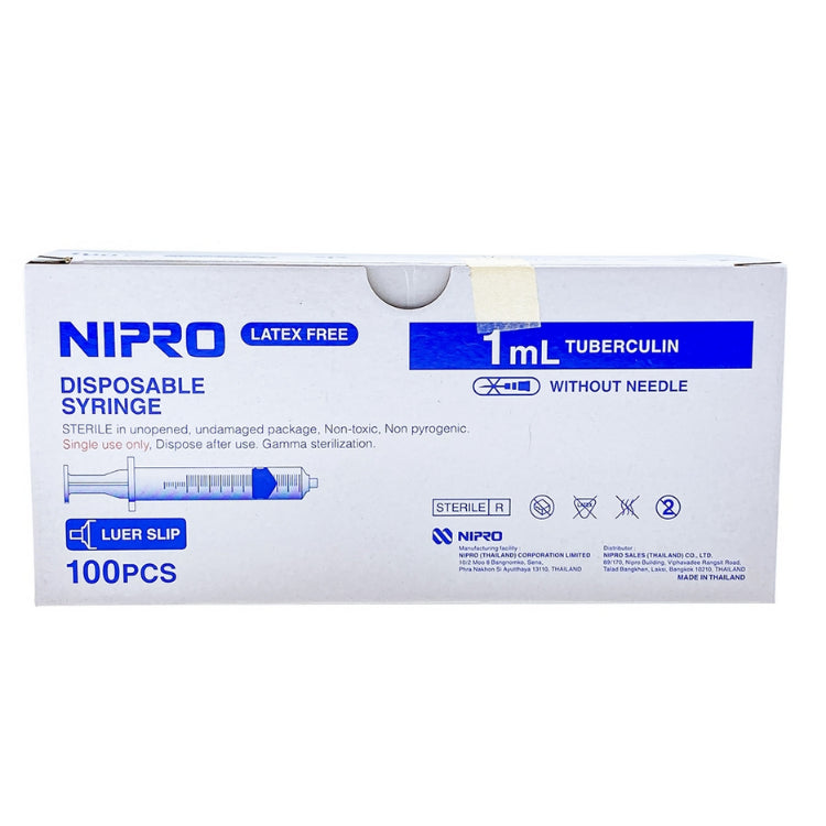 Nipro Disposable Syringe (1กล่อง) กระบอกฉีดยา นิโปร ไซริงค์ ขนาด 1 3 5 10 (100pcs) 20 (50pcs) 50 ml (30pcs) ไม่มีเข็ม*LS