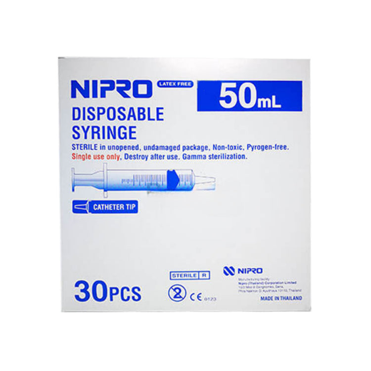 Nipro Disposable Syringe (1กล่อง) กระบอกฉีดยา นิโปร ไซริงค์ ขนาด 1 3 5 10 (100pcs) 20 (50pcs) 50 ml (30pcs) ไม่มีเข็ม*LS
