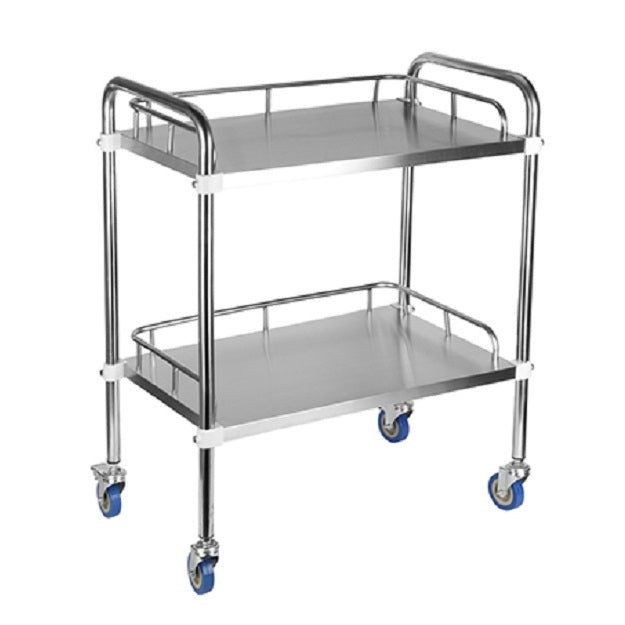 Happy Trolley - Stainless Steel Clinic Hospital Trolley (2 Drawers)