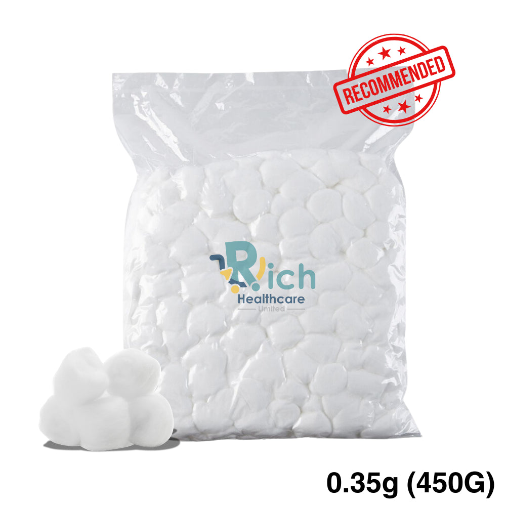 Ambulance Cotton Balls ตรารถพยาบาล สำลีก้อน ขนาด 0.35g, 0.5g, 1.0g บรรจุ 450 กรัม สำลีสำหรับปฐมพยาบาล เช็ดทำความ สะอาด