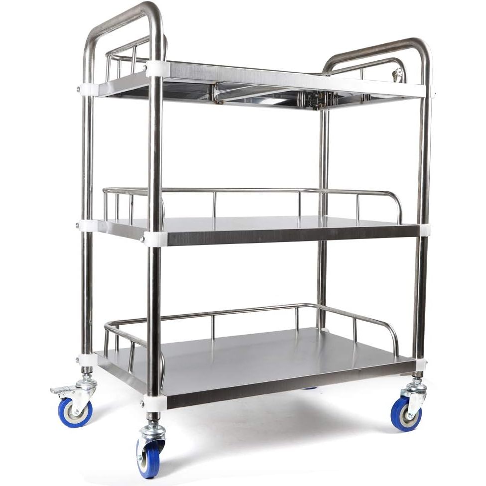 Happy Trolley - Stainless Steel Trolley 3 Shelves