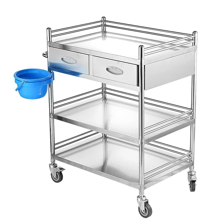 Happy Trolley - Stainless Steel Trolley 3 Shelves