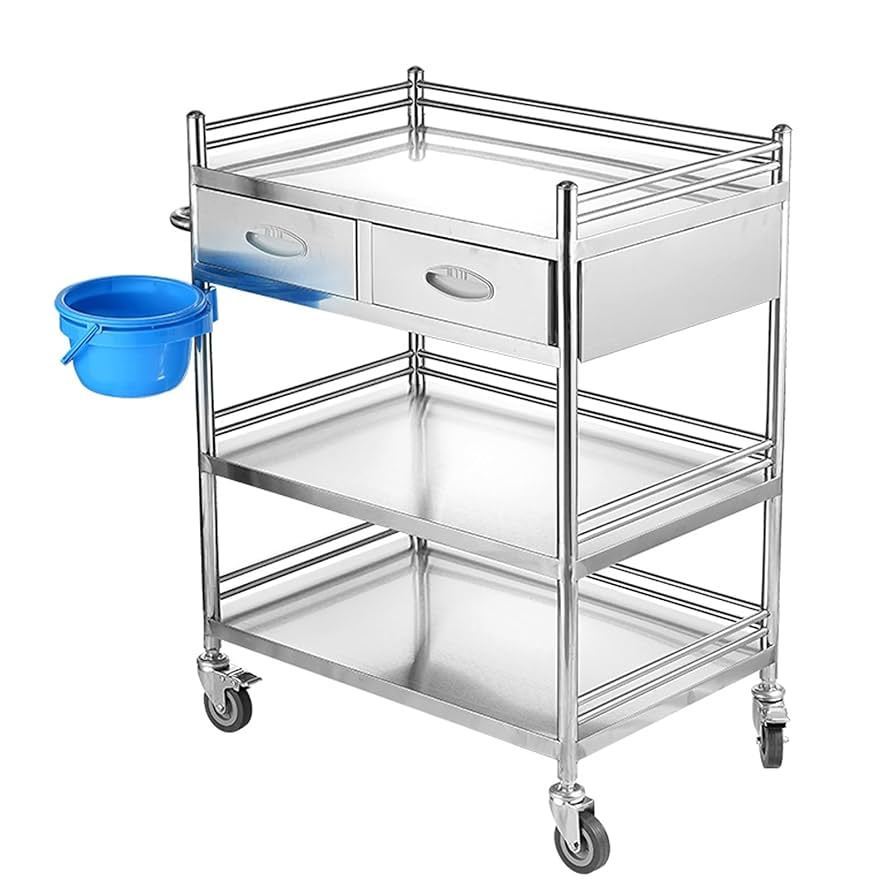 Happy Trolley - Stainless Steel Trolley 3 Shelves