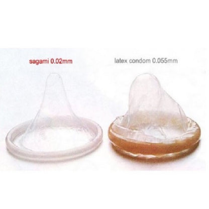 Sagami size M บางเพียง 0.02 mm. ไซส์ 52 มม จำนวน 12 ชิ้น