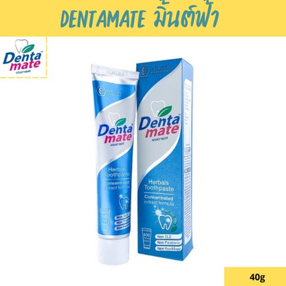 Dentamate Fresh Mint/Originalยาสีฟัน สมุนไพร เดนตาเมท สูตรเข้มข้น / ดั้งเดิม 18/40/60/120g ลดเหงือกอักเสบ ลมหายใจสดชื่น