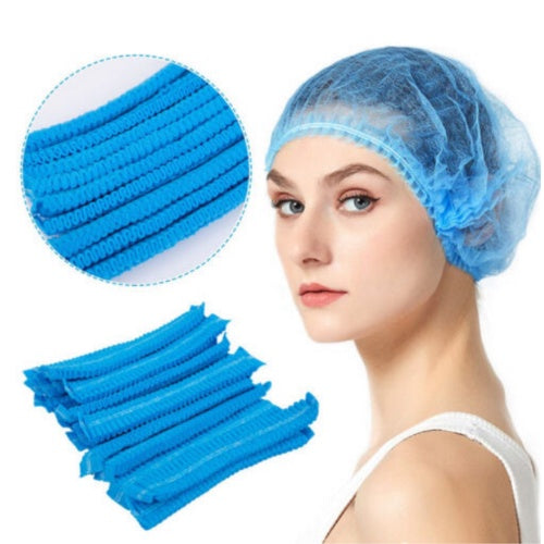 Rich Healthcare หมวกตัวหนอน เกรด A เเบบ เย็บ 2 เส้น หมวกคลุมผมใยสังเคราะห์ มี 4 สี Disposable Non woven Cap 50/100pcs