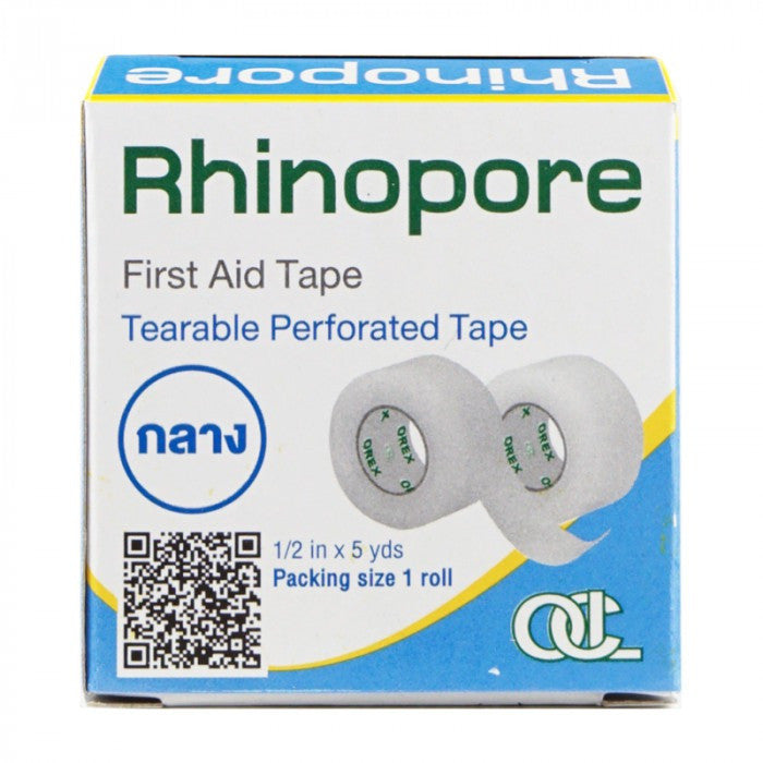 Rhinopore First Aid Tape (1 box 12 roll) 1/2"x5y
