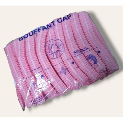 MEDICAL GRADE BOUFANT CAP หมวกคลุมผมตัวหนอน ใช้แล้วทิ้ง บรรจุ 50 ชิ้น นุ่มใส่สบายไม่รัดหัว Made in Thailand