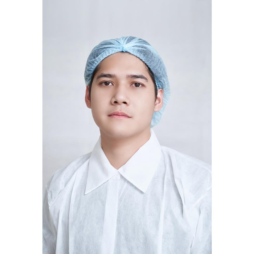 MEDICAL GRADE BOUFANT CAP หมวกคลุมผมตัวหนอน ใช้แล้วทิ้ง บรรจุ 50 ชิ้น นุ่มใส่สบายไม่รัดหัว Made in Thailand