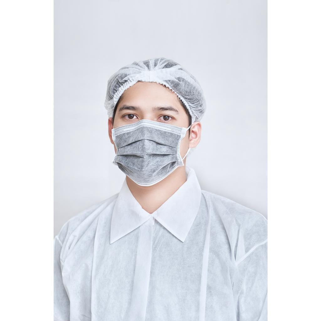 Biosafe Carbon Medical Mask หน้ากากอนามัยคาร์บอน (Carbon) หนา 4ชั้น  กล่อง 50 ชิ้น