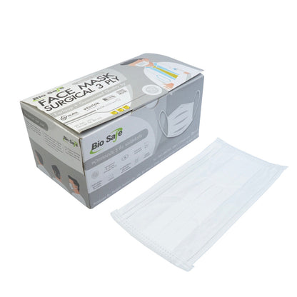 Biosafe Surgical Face Mask 3 Ply หน้ากากอนามัย 3 ชั้นทางการแพทย์  กล่อง 50 ชิ้น