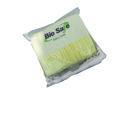 BIOSAFE BOUFFANT CAP หมวกคลุมผมตัวหนอน ขนาด 21 CM แพค 50 ชิ้น ผลิตจากห้องคลีนรูม ขนาดใหญ่ใส่แล้วไม่เจ็บหัว