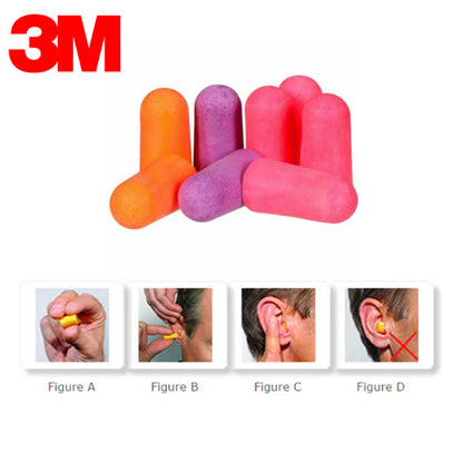 3M Earplugs ที่อุดหู ลดเสียง เอียร์ปลั๊ก โฟมอุดหู กั้นเสียง Earplug มี 2 แบบ (ใช้ซ้ำได้1คู่ / ใช้แล้วทิ้ง4คู่)disposable