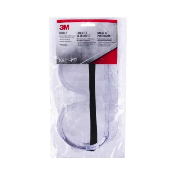 3M แว่นตากันกระแทก สีใส 3M chemical splash goggles (safety)