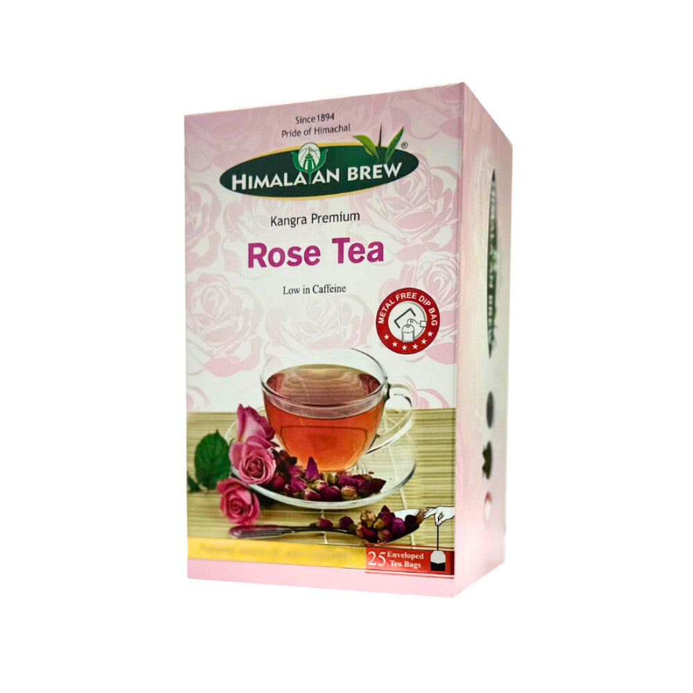 Himalayan Brew Premium Bulgarian Rose Tea (25 tea bags) ชากุหลาบบัลแกเรีย ชนิดซอง แพ็ค 25 ซอง (low caffeine) Kangra Tea