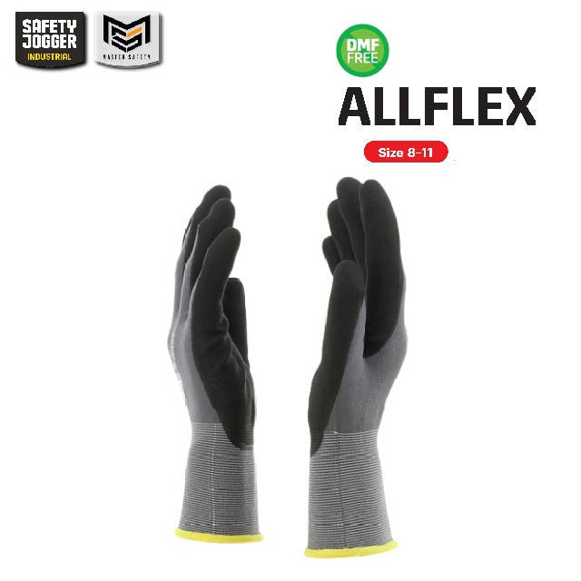 Rich Healthcare x Safety Jogger ALLFLEX ถุงมือเซฟตี้ ทนต่อน้ำมัน และความร้อนได้ดี ระบายอากาศดี ได้มาตรฐานสากล