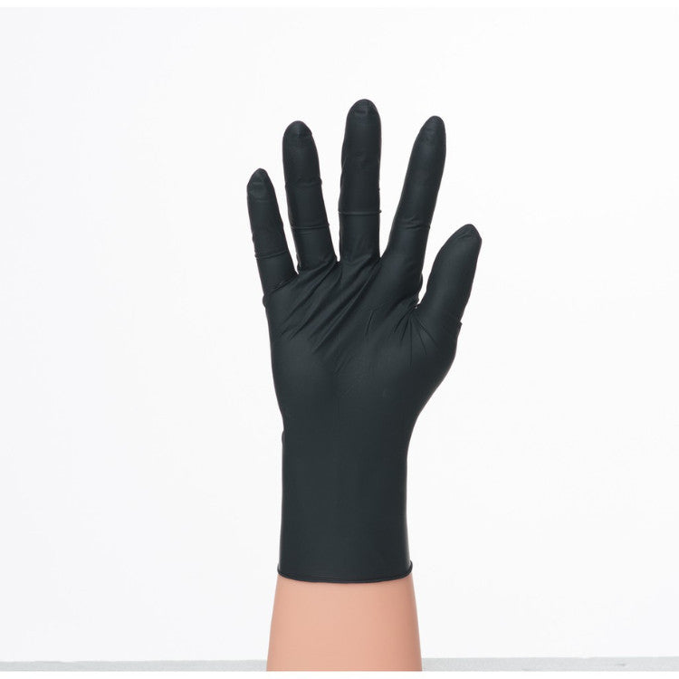 I'M GLOVE Black Nitrile Gloves, Powder-Free  [1 Box/100 Pieces]