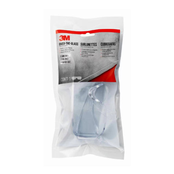 3M แว่นนิรภัยครอบแว่นสายตา เลนส์ใส Safety Eyewear UV Protection 99.9%