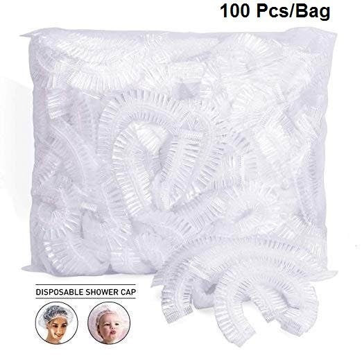 Rich Healthcare Disposable Shower Cap หมวกใส่อาบน้ำ Poly Ethylene PE คุณภาพดีหมวกพลาสติกใสตัวหนอน เเพ็ค 50/100 ชิ้น