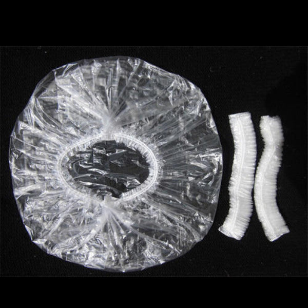Rich Healthcare Disposable Shower Cap หมวกใส่อาบน้ำ Poly Ethylene PE คุณภาพดีหมวกพลาสติกใสตัวหนอน เเพ็ค 50/100 ชิ้น