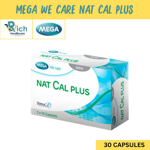 Mega We Care เมก้าวีแคร์ Nat cal plus (30's ) แนท แคล พลัส  30 เม็ด