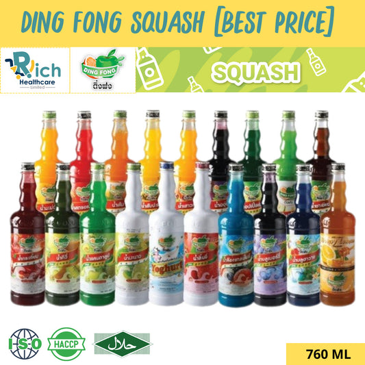 DingFong Fruit Squash น้ำผลไม้ติ่งฟง ผลิตภัณฑ์กลุ่มน้ำผลไม้ 760ml [Ding Fong] ติ่งฟง