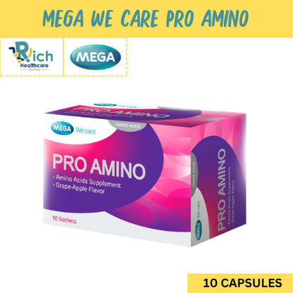 Mega We Care เมก้าวีแคร์ PROAMINO (10 Sachets ) โปร อะมิโน  10 ซอง