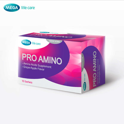 Mega We Care เมก้าวีแคร์ PROAMINO (10 Sachets ) โปร อะมิโน  10 ซอง