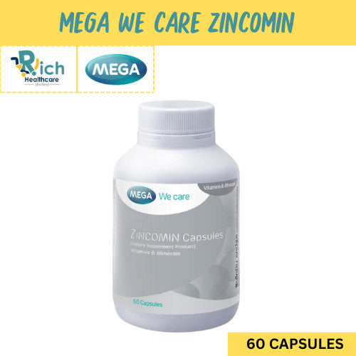 Mega We Care เมก้าวีแคร์ ZINCOMIN (60 's ) ซินโคมิน  60 เม็ด