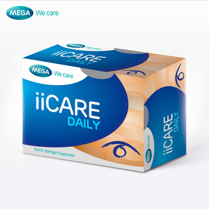 Mega We Care เมก้าวีแคร์ II CARE DAILY ( 3X10'S ) ไอไอแคร์ เดลี่ ผลิตภัณฑ์เสริมอาหาร 30 เม็ด