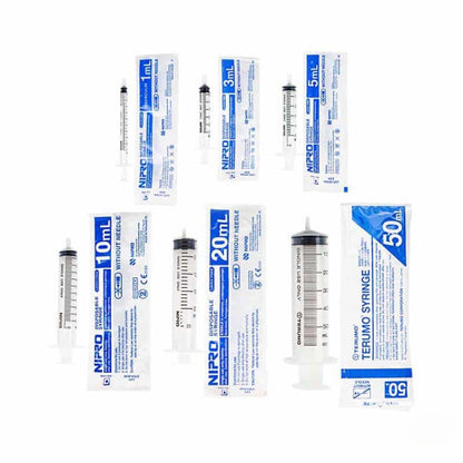 Nipro Disposable Syringe (ยกลัง) กระบอกฉีดยา นิโปร ไซริงค์ ขนาด 1 3 5 10 (100pcs) 20 (50pcs) 50 ml (30pcs) ไม่มีเข็ม*LS