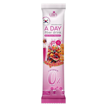 Ujin A Day Fiber ยูจิน อะเดย์ ไฟเบอร์ พุงทะลาย ไฟเบอร์ชงดื่ม ปรับสมดุลลำไส้ ไม่ปวดบิด รสมิกซ์ฟรุต