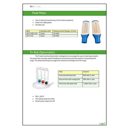 MFLAB Peak Flow Meter (Adult,Child)