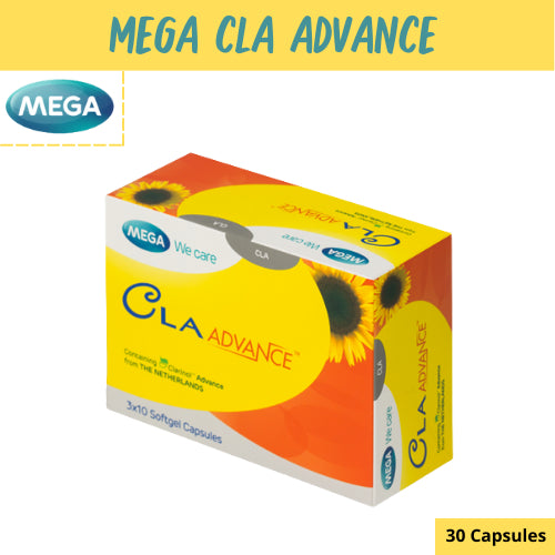 MEGA We care เมก้าวีแคร์ CLA ADVANCE (30 's) ซี แอล เอ แอดวานซ์ ผลิตภัณฑ์เสริมอาหาร 30 เม็ด