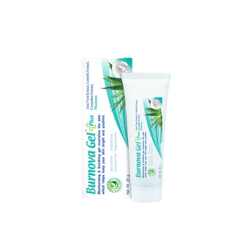 Burnova Gel Plus 25g/50g/70g 3 สี เจลว่านหางจระเข้ ลดรอยสิว ผิวไหม้ เบอโนว่าเจล