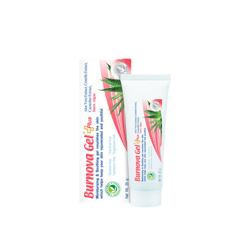 Burnova Gel Plus 25g/50g/70g 3 สี เจลว่านหางจระเข้ ลดรอยสิว ผิวไหม้ เบอโนว่าเจล