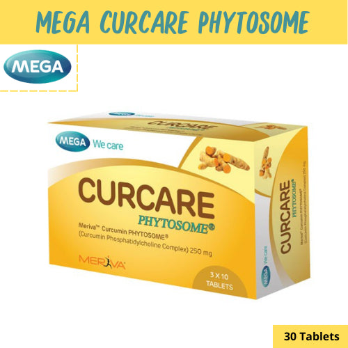 MEGA We care เมก้าวีแคร์ CURCARE (3x10's) เคอเเคร์ ผลิตภัณฑ์เสริมอาหาร 30 เม็ด