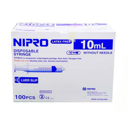 Nipro Disposable Syringe (1กล่อง) กระบอกฉีดยา นิโปร ไซริงค์ ขนาด 1 3 5 10 (100pcs) 20 (50pcs) 50 ml (30pcs) ไม่มีเข็ม*LS
