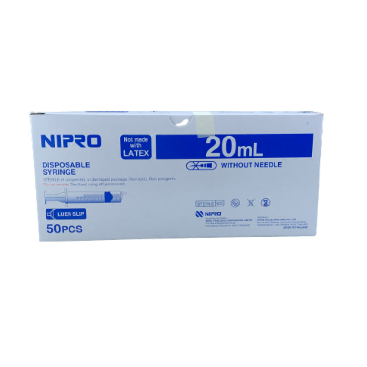Nipro Disposable Syringe (1กล่อง) กระบอกฉีดยา นิโปร ไซริงค์ ขนาด 1 3 5 10 (100pcs) 20 (50pcs) 50 ml (30pcs) ไม่มีเข็ม*LS