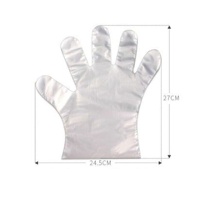 Disposable Plastic Glove 100pcs ถุงมือพลาสติก 100 ชิ้น แบบใช้แล้วทิ้ง ถุงมืออเนกประสงค์