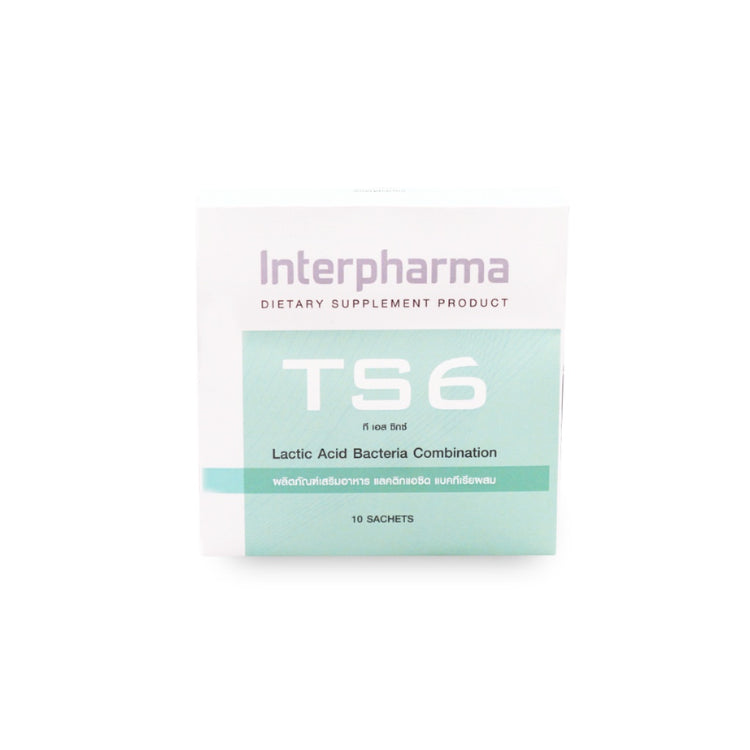 Interpharma TS6 Probiotics โปรไบโอติกช่วยรักษาฝ้า กระปรับผิวให้กระจ่างสดใส เสริมระบบขับถ่าย (10 sachets)