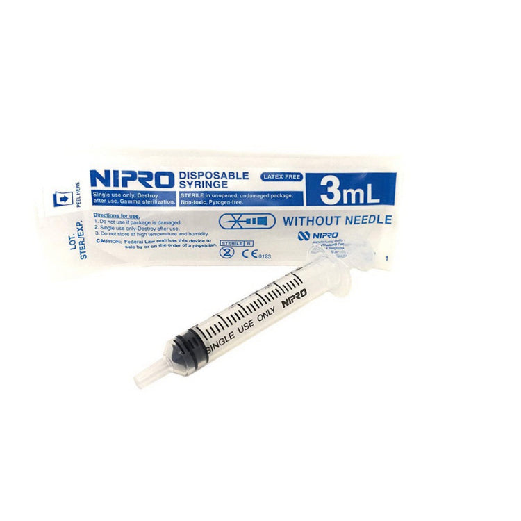 Nipro ไซริ้งค์พลาสติก นิปโปร 1ml, 3ml, 5ml, 10ml 20ml จำหน่ายต่อกล่อง สามารถเลือกได้ Luer Slip [ธรรมดา], Luer Lock