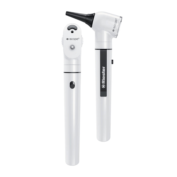 Riester ชุดอุปกรณ์สำหรับส่องตรวจหู แบบพกพา รุ่น e-scope F.O. Otoscope, LED3.7V (R2110,2111-203) [รับประกัน 1 ปี]