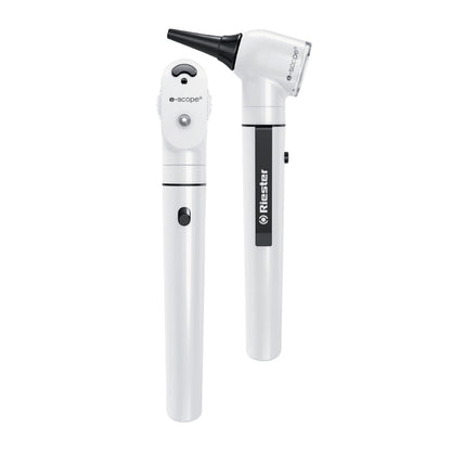 Riester ชุดอุปกรณ์สำหรับส่องตรวจหู แบบพกพา รุ่น e-scope F.O. Otoscope, LED3.7V (R2110,2111-203) [รับประกัน 1 ปี]
